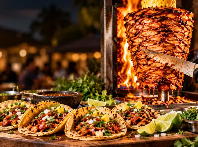 Tacos El YoYo catering imagery behind Instagram reel preview